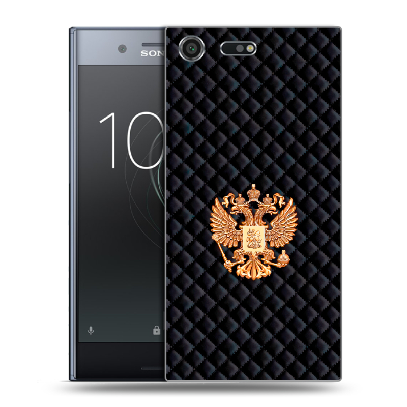 Силиконовый чехол на Sony Xperia XZ Premium с принтом Герб России принт Силиконовый чехол на Sony Xperia XZ Premium с принтом Герб России принт