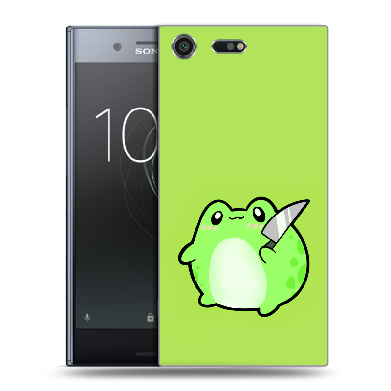 Силиконовый чехол на Sony Xperia XZ Premium с принтом Лягушенок Силиконовый чехол на Sony Xperia XZ Premium с принтом Лягушенок