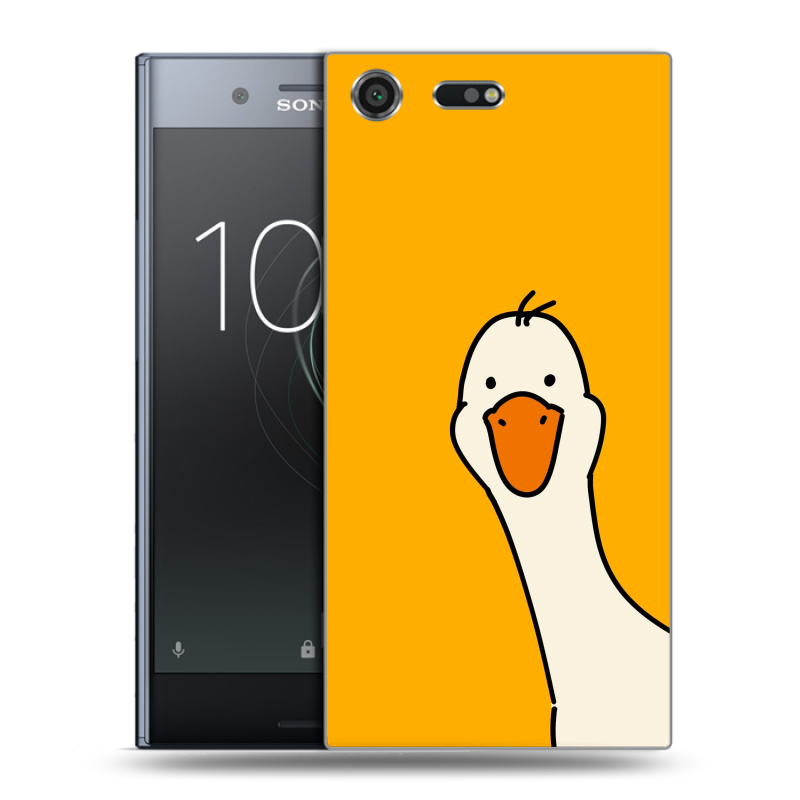 Силиконовый чехол на Sony Xperia XZ Premium с принтом Утка Силиконовый чехол на Sony Xperia XZ Premium с принтом Утка