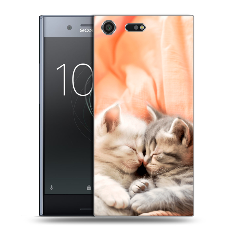 Силиконовый чехол на Sony Xperia XZ Premium с принтом Котята Силиконовый чехол на Sony Xperia XZ Premium с принтом Котята