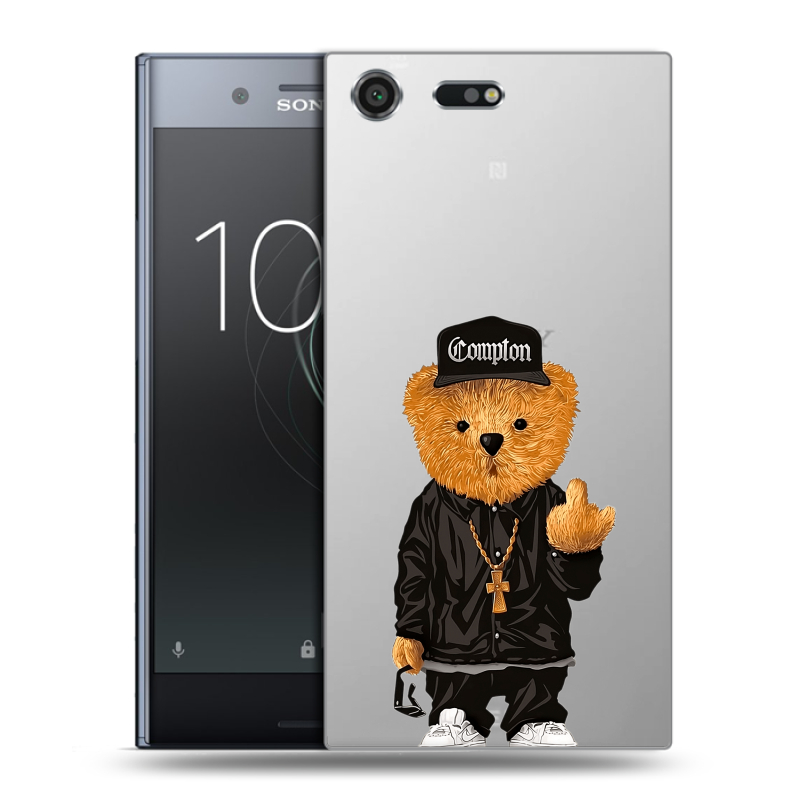 Силиконовый чехол на Sony Xperia XZ Premium с принтом Мишка Силиконовый чехол на Sony Xperia XZ Premium с принтом Мишка