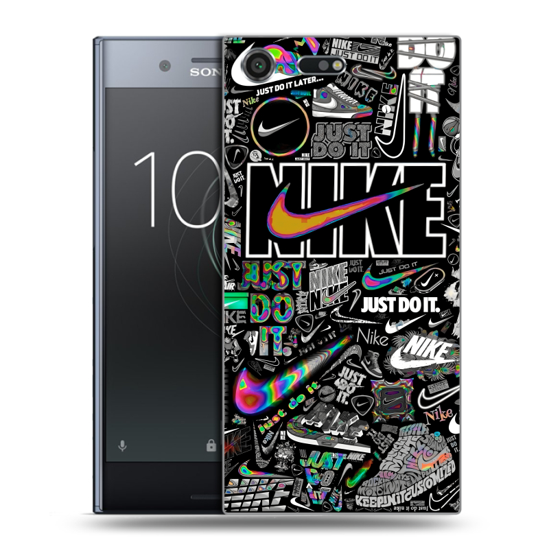 Силиконовый чехол на Sony Xperia XZ Premium с принтом Найк Силиконовый чехол на Sony Xperia XZ Premium с принтом Найк