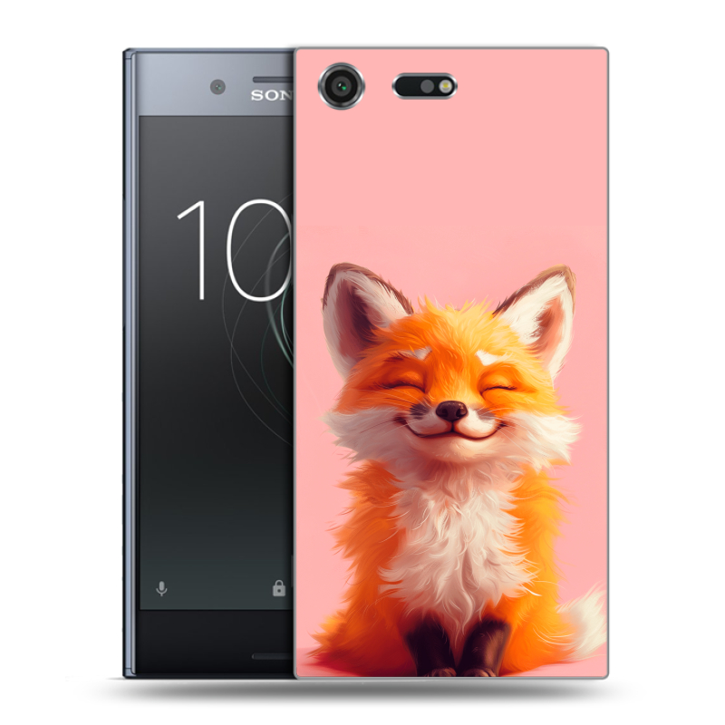 Силиконовый чехол на Sony Xperia XZ Premium с принтом милая лиса Силиконовый чехол на Sony Xperia XZ Premium с принтом милая лиса