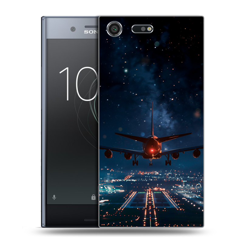 Силиконовый чехол на Sony Xperia XZ Premium с принтом самолет Силиконовый чехол на Sony Xperia XZ Premium с принтом самолет