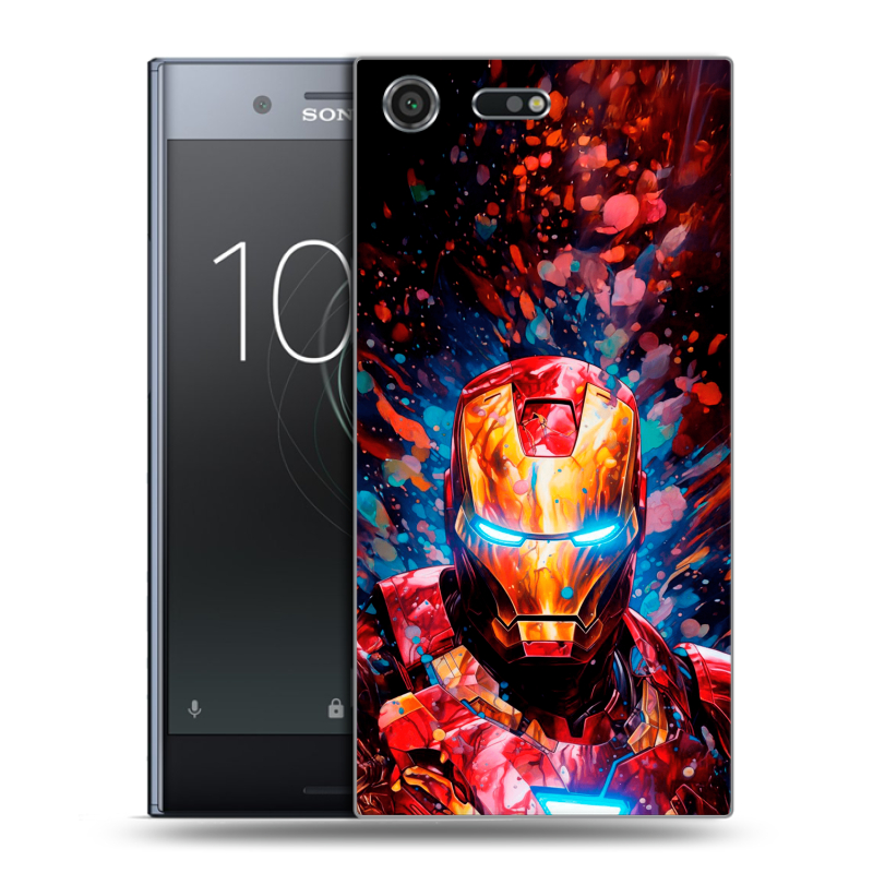 Силиконовый чехол на Sony Xperia XZ Premium с принтом Железный человек Ironman Силиконовый чехол на Sony Xperia XZ Premium с принтом Железный человек Ironman