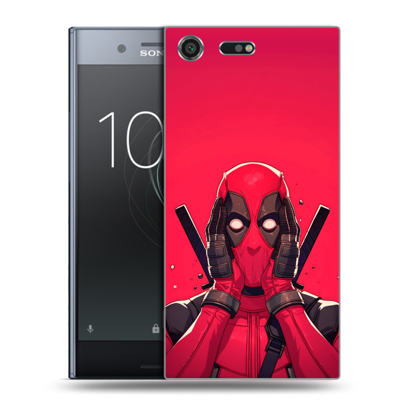 Силиконовый чехол на Sony Xperia XZ Premium с принтом Дедпул Deadpool Силиконовый чехол на Sony Xperia XZ Premium с принтом Дедпул Deadpool