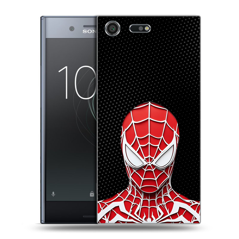 Силиконовый чехол на Sony Xperia XZ Premium с принтом человек паук spiderman Силиконовый чехол на Sony Xperia XZ Premium с принтом человек паук spiderman
