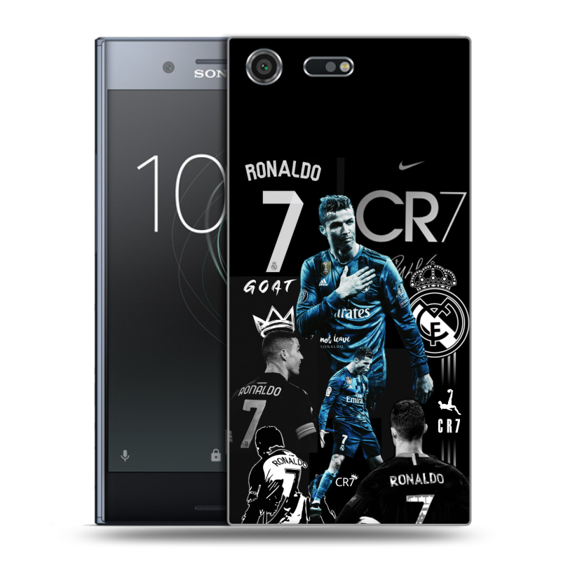 Силиконовый чехол на Sony Xperia XZ Premium с принтом Реал Роналдо Силиконовый чехол на Sony Xperia XZ Premium с принтом Реал Роналдо