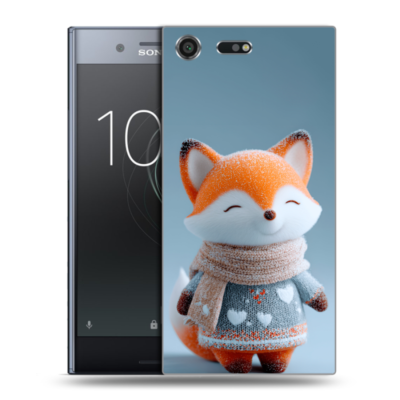 Силиконовый чехол на Sony Xperia XZ Premium с принтом Лиса Силиконовый чехол на Sony Xperia XZ Premium с принтом Лиса