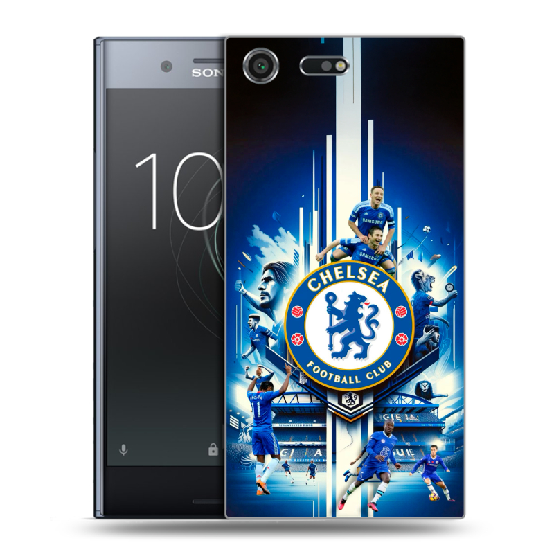 Силиконовый чехол на Sony Xperia XZ Premium с принтом Chelsea Челси Силиконовый чехол на Sony Xperia XZ Premium с принтом Chelsea Челси