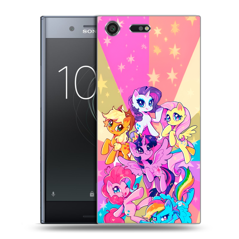 Силиконовый чехол на Sony Xperia XZ Premium с принтом My little pony Дружба чудо Силиконовый чехол на Sony Xperia XZ Premium с принтом My little pony Дружба чудо
