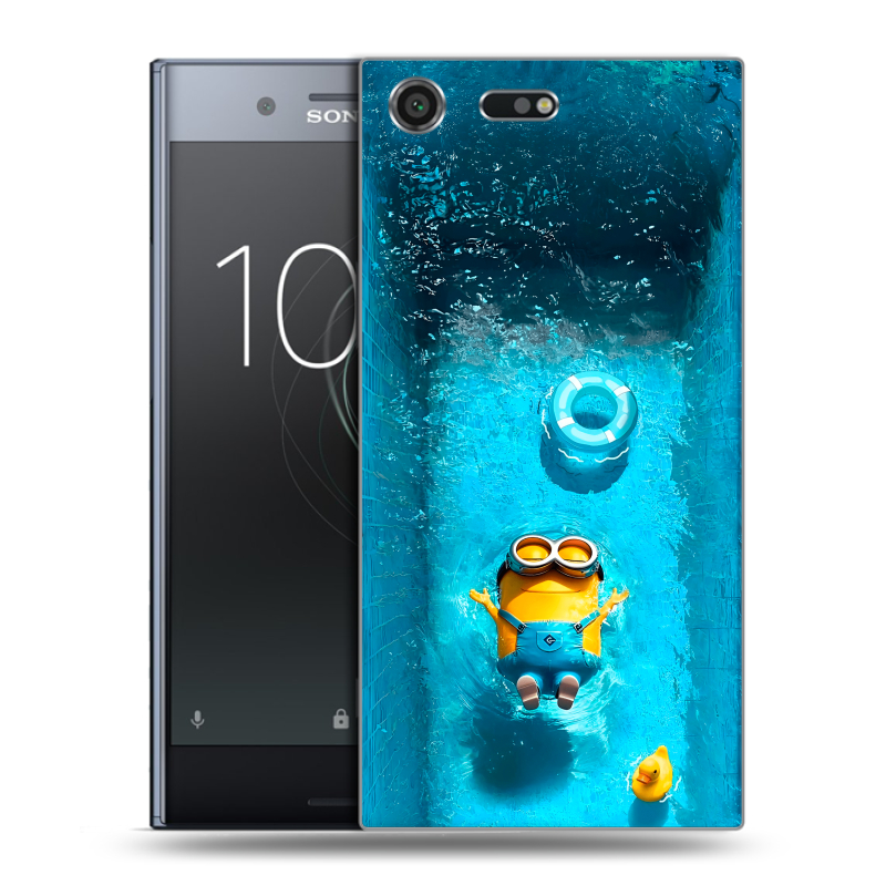 Силиконовый чехол на Sony Xperia XZ Premium с принтом Миньоны Силиконовый чехол на Sony Xperia XZ Premium с принтом Миньоны