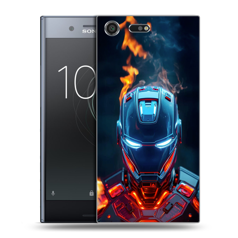 Силиконовый чехол на Sony Xperia XZ Premium с принтом IronMan Железный человек Силиконовый чехол на Sony Xperia XZ Premium с принтом IronMan Железный человек