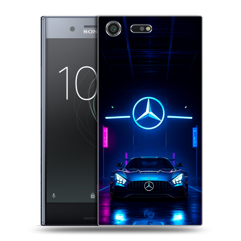 Силиконовый чехол на Sony Xperia XZ Premium с принтом Mercedes Мерседес Силиконовый чехол на Sony Xperia XZ Premium с принтом Mercedes Мерседес