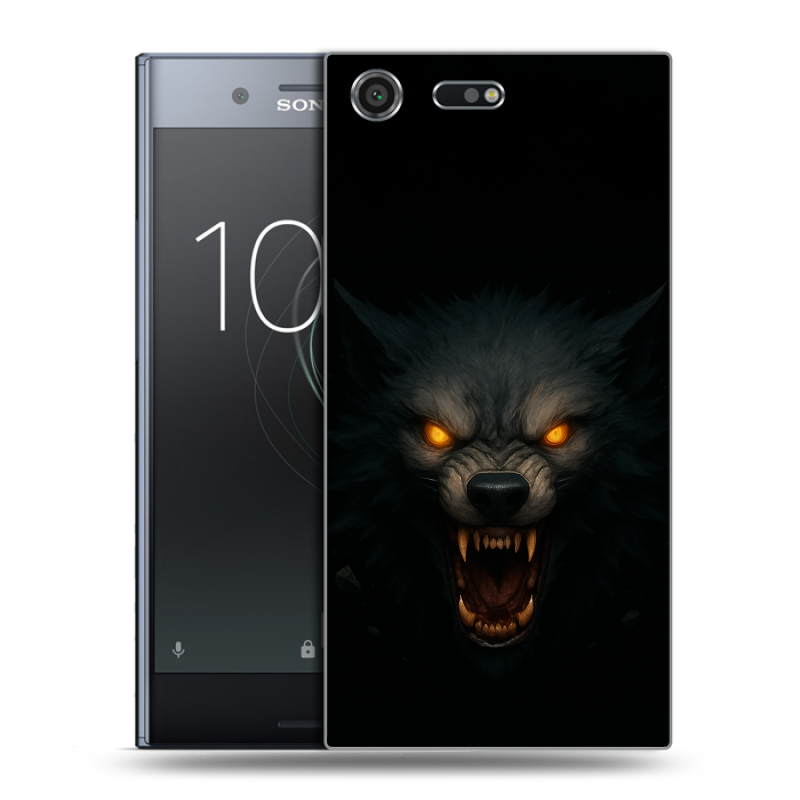 Силиконовый чехол на Sony Xperia XZ Premium с принтом Волк Силиконовый чехол на Sony Xperia XZ Premium с принтом Волк