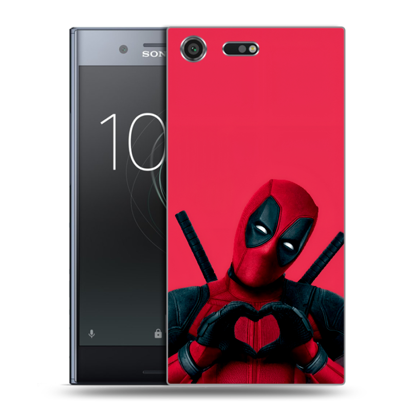 Силиконовый чехол на Sony Xperia XZ Premium с принтом Дедпул Deadpool Силиконовый чехол на Sony Xperia XZ Premium с принтом Дедпул Deadpool