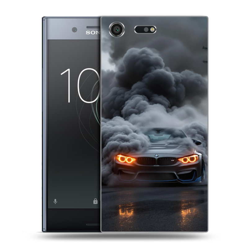 Силиконовый чехол на Sony Xperia XZ Premium с принтом BMW БМВ Силиконовый чехол на Sony Xperia XZ Premium с принтом BMW БМВ