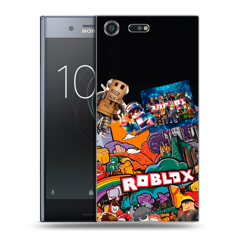 Силиконовый чехол на Sony Xperia XZ Premium с принтом Roblox Роблокс Силиконовый чехол на Sony Xperia XZ Premium с принтом Roblox Роблокс