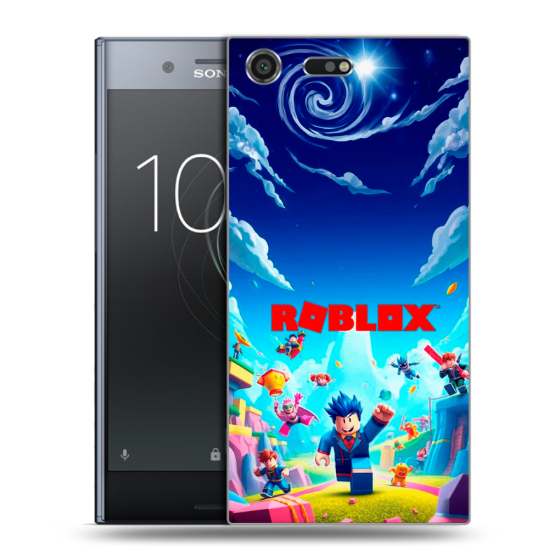 Силиконовый чехол на Sony Xperia XZ Premium с принтом Roblox Роблокс Силиконовый чехол на Sony Xperia XZ Premium с принтом Roblox Роблокс