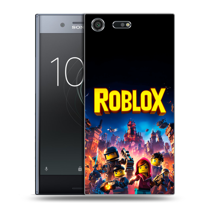 Силиконовый чехол на Sony Xperia XZ Premium с принтом Roblox Роблокс Силиконовый чехол на Sony Xperia XZ Premium с принтом Roblox Роблокс