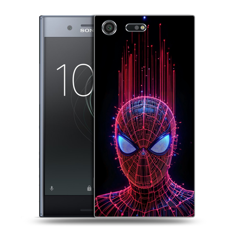 Силиконовый чехол на Sony Xperia XZ Premium с принтом Spiderman Человек паук Силиконовый чехол на Sony Xperia XZ Premium с принтом Spiderman Человек паук