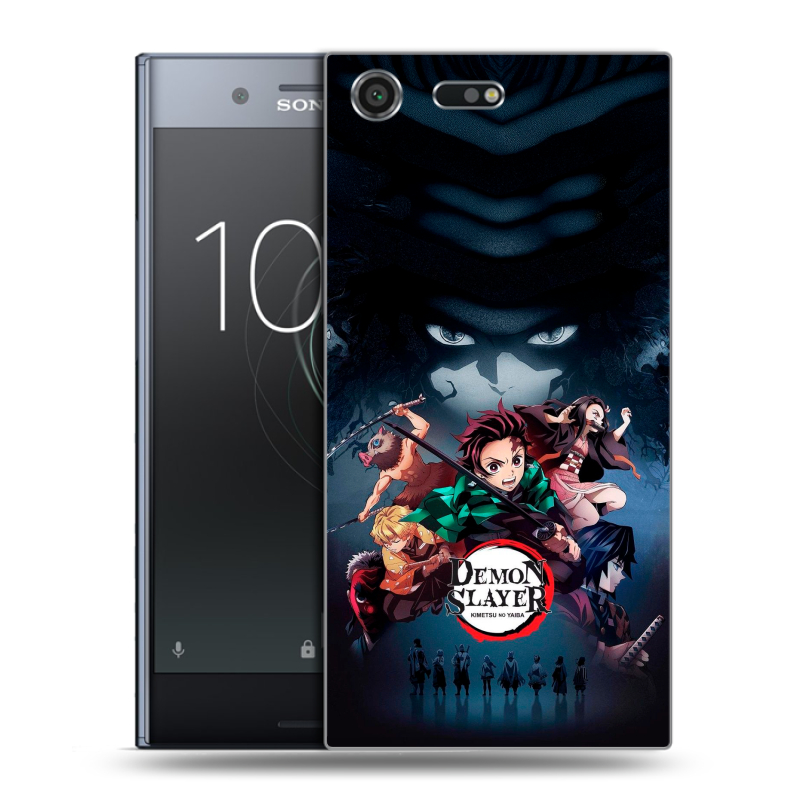 Силиконовый чехол на Sony Xperia XZ Premium с принтом Demon Slayer Клинок рассекающий демонов Силиконовый чехол на Sony Xperia XZ Premium с принтом Demon Slayer Клинок рассекающий демонов