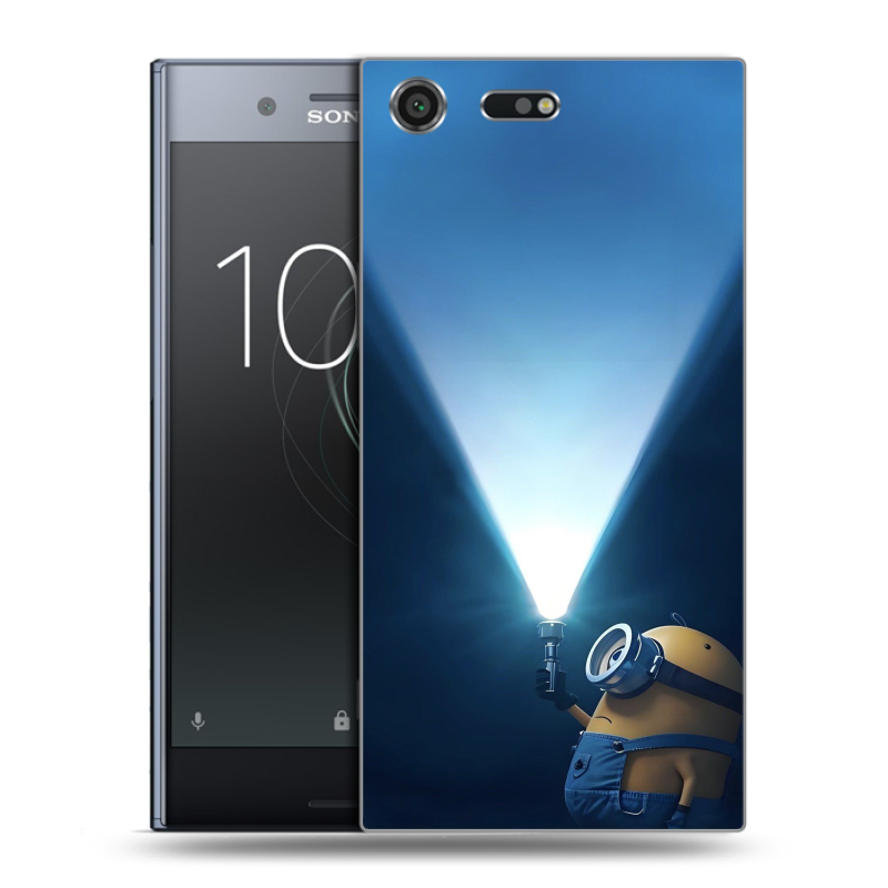 Силиконовый чехол на Sony Xperia XZ Premium с принтом Миньоны Силиконовый чехол на Sony Xperia XZ Premium с принтом Миньоны