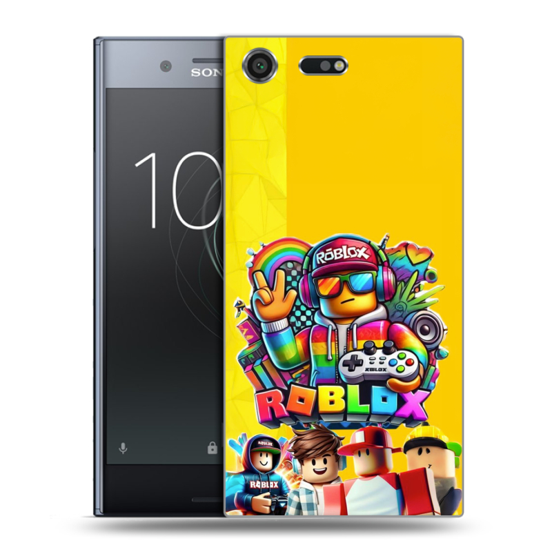 Силиконовый чехол на Sony Xperia XZ Premium с принтом Roblox Роблокс Силиконовый чехол на Sony Xperia XZ Premium с принтом Roblox Роблокс
