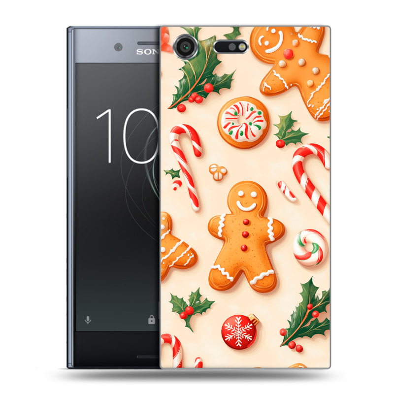 Силиконовый чехол на Sony Xperia XZ Premium с принтом Новый год Силиконовый чехол на Sony Xperia XZ Premium с принтом Новый год