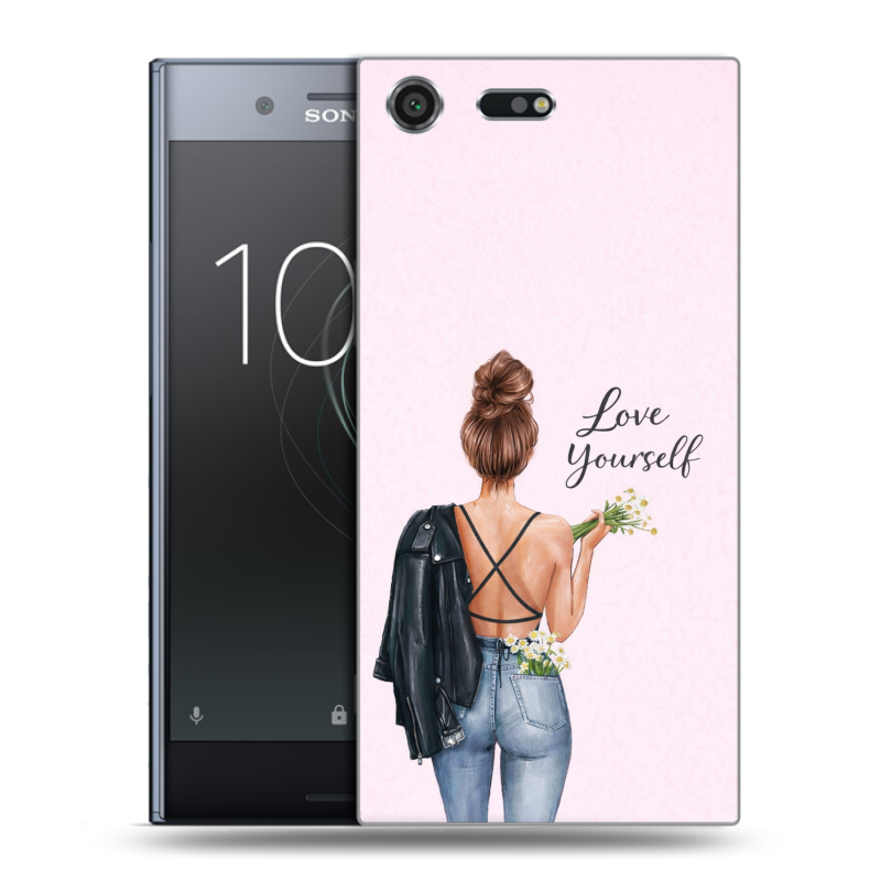 Силиконовый чехол на Sony Xperia XZ Premium с принтом женский Силиконовый чехол на Sony Xperia XZ Premium с принтом женский