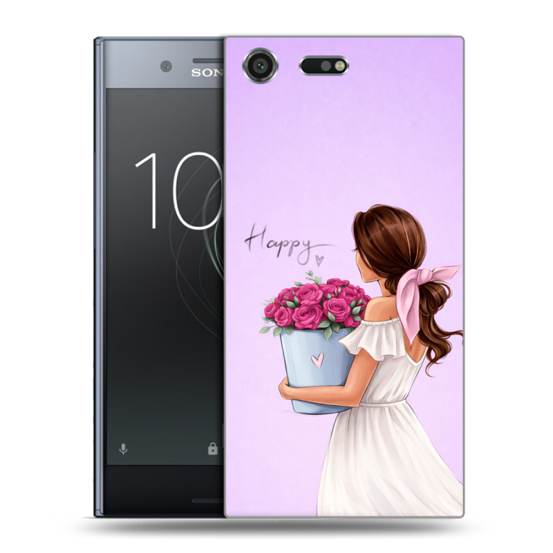Силиконовый чехол на Sony Xperia XZ Premium с принтом женский Силиконовый чехол на Sony Xperia XZ Premium с принтом женский