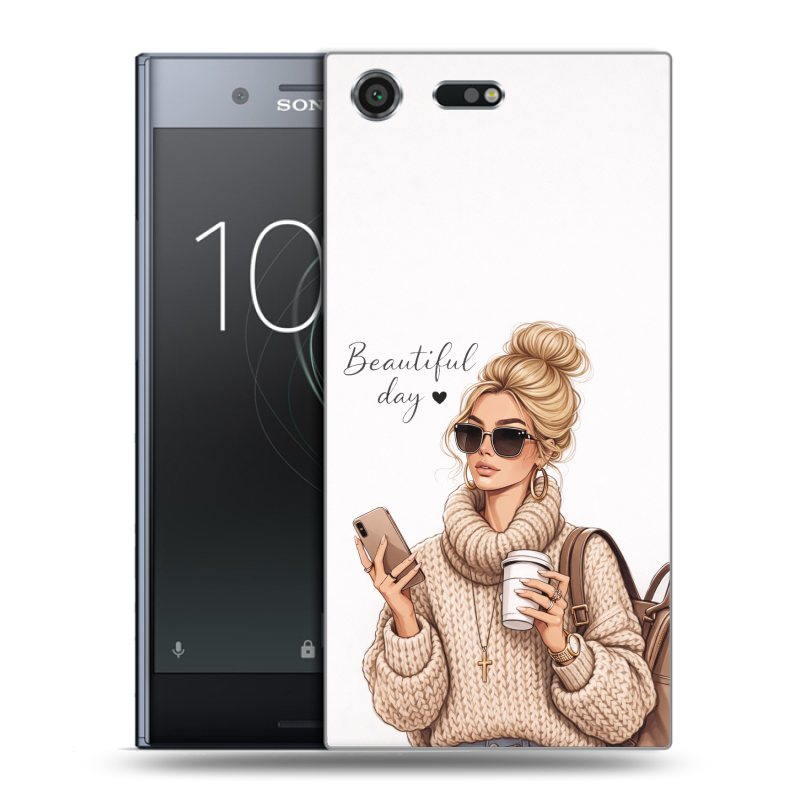 Силиконовый чехол на Sony Xperia XZ Premium с принтом женский Силиконовый чехол на Sony Xperia XZ Premium с принтом женский