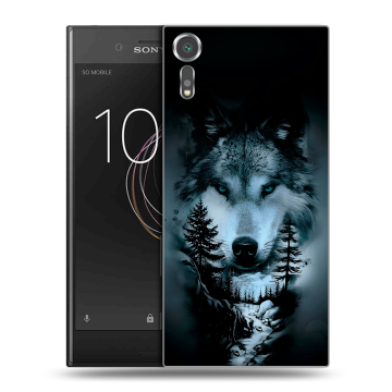 Пластиковый чехол на Sony Xperia XZs с принтом Лесной волк