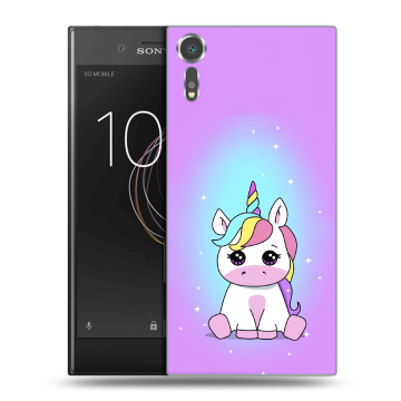 Пластиковый чехол на Sony Xperia XZs с принтом Единорог Пластиковый чехол на Sony Xperia XZs с принтом Единорог