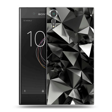 Пластиковый чехол на Sony Xperia XZs с принтом Черные кристаллы