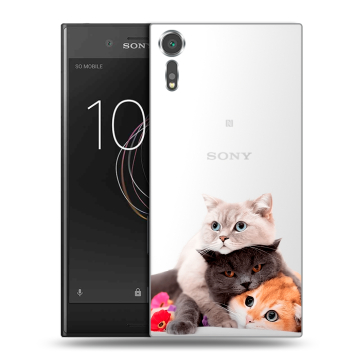 Пластиковый чехол на Sony Xperia XZs с принтом Кошки