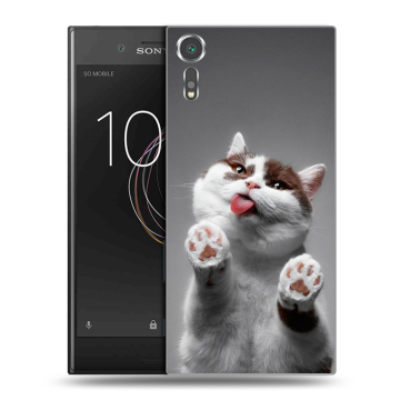 Пластиковый чехол на Sony Xperia XZs с принтом Коты