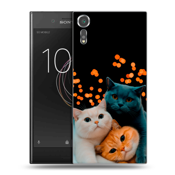 Пластиковый чехол на Sony Xperia XZs с принтом Кошки