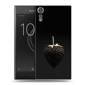 Пластиковый чехол на Sony Xperia XZs с принтом Черная клубника
