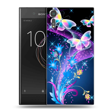 Пластиковый чехол на Sony Xperia XZs с принтом Бабочки Пластиковый чехол на Sony Xperia XZs с принтом Бабочки