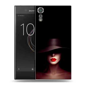 Пластиковый чехол на Sony Xperia XZs с принтом Девушка в шляпе Пластиковый чехол на Sony Xperia XZs с принтом Девушка в шляпе