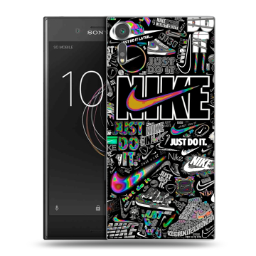 Пластиковый чехол на Sony Xperia XZs с принтом Найк Пластиковый чехол на Sony Xperia XZs с принтом Найк