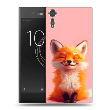 Пластиковый чехол на Sony Xperia XZs с принтом милая лиса Пластиковый чехол на Sony Xperia XZs с принтом милая лиса
