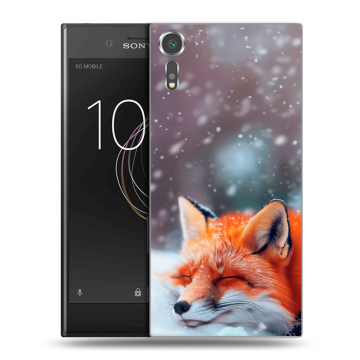 Пластиковый чехол на Sony Xperia XZs с принтом лиса Пластиковый чехол на Sony Xperia XZs с принтом лиса