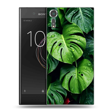 Пластиковый чехол на Sony Xperia XZs с принтом Листья Пластиковый чехол на Sony Xperia XZs с принтом Листья