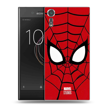 Пластиковый чехол на Sony Xperia XZs с принтом человек паук spiderman Пластиковый чехол на Sony Xperia XZs с принтом человек паук spiderman