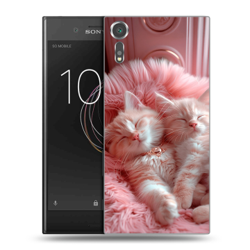 Пластиковый чехол на Sony Xperia XZs с принтом котята котики Пластиковый чехол на Sony Xperia XZs с принтом котята котики