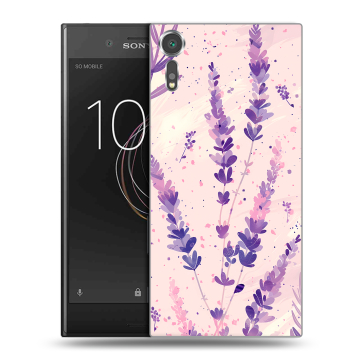 Пластиковый чехол на Sony Xperia XZs с принтом цветы лаванда Пластиковый чехол на Sony Xperia XZs с принтом цветы лаванда
