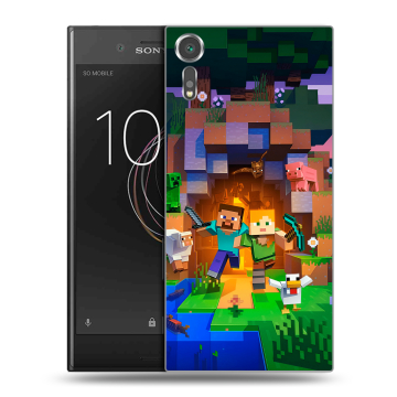 Пластиковый чехол на Sony Xperia XZs с принтом Майнкрафт Minecraft Пластиковый чехол на Sony Xperia XZs с принтом Майнкрафт Minecraft