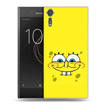 Пластиковый чехол на Sony Xperia XZs с принтом спанчбоб спанч боб